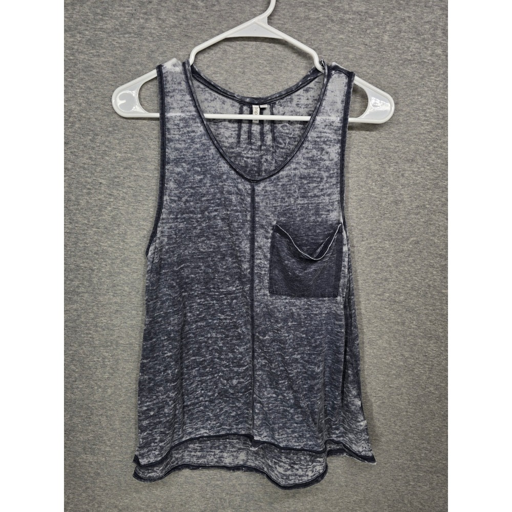 Rip Curl Womens Small Gray Burnout Pocket Tank Top GSHAA8 Surf Beach Sleeveless